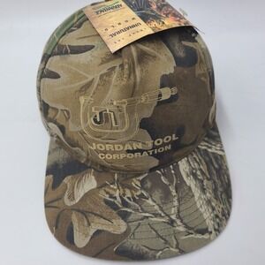 Vintage Jordan Tool Corporation Hat Snapback Advantage Brown Camo Logo Hunt Men